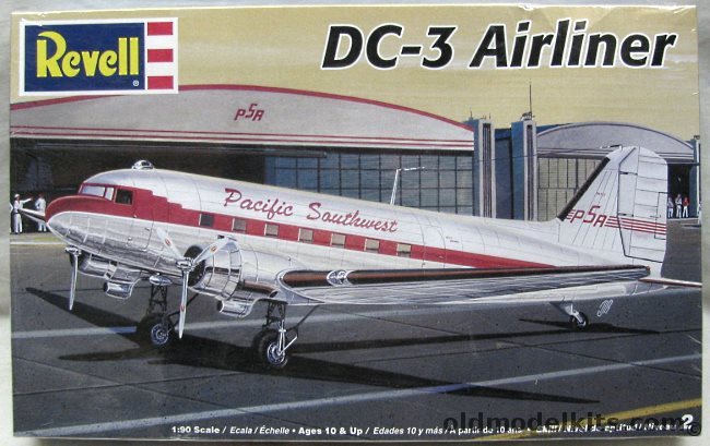 Revell 1/90 Douglas DC-3 - Eastern Great Silver Fleet or Pacific Southwest (PSA) Airlines - (ex Monogram), 85-5245 plastic model kit